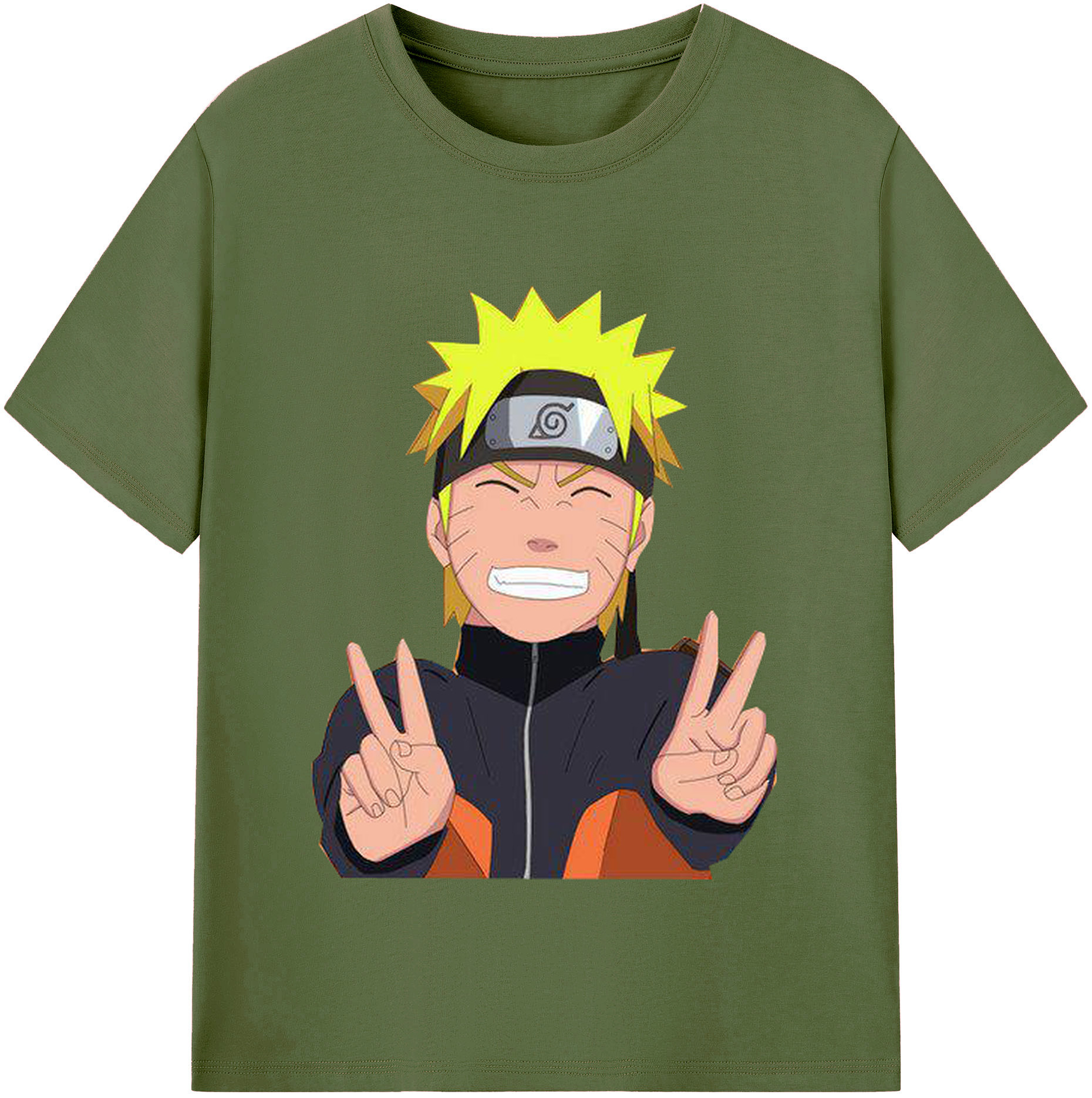 （画像用） NARUTO -ナルト- うずまき ナルト Uzumaki Naruto 綿100％半袖Tシャツ（フロントプリント）